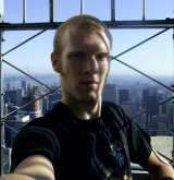 Kieron on the top of the Empire State Building